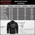 MEN BLACK LEATHER BIKER JACKET KENT