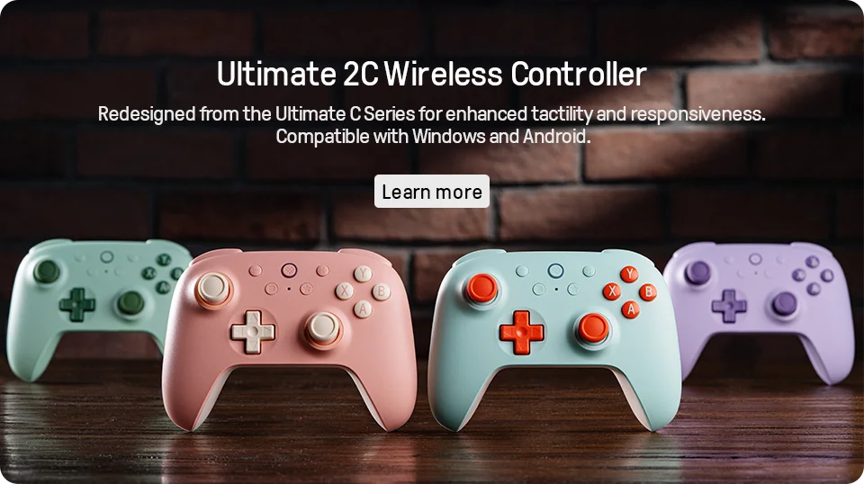 8BitDo Ultimate C Wired Gaming Controller for Xbox, RGB Lighting Fire Ring and Hall Effect Joysticks, Windows 10/11